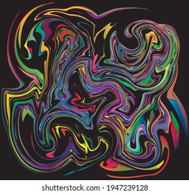 Resumen de fondo de pintura en espiral líquida. Ilustración del vector