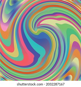 Abstract liquid spiral paint background. Vector illustration