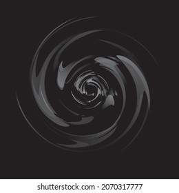 Abstract liquid spiral paint background. Vector illustration