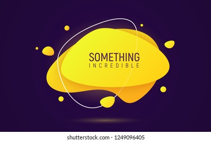 Abstract liquid style glowing trendy colorful shapes. Vector illustration.