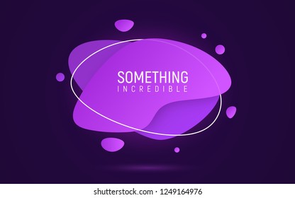 Abstract liquid style glowing trendy colorful shapes. Vector illustration.