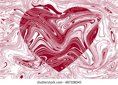 Abstract liquid symbol of heart