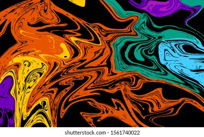 Abstract liquid texture, color marble background, vector illustration