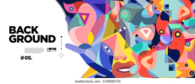 Abstract liquid and triangle shape. Fluid geometric design. Isolated gradient waves with geometric lines, dots, batik Indonesia pattern. Vector illustration.