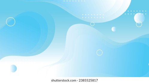 Resumen de fondo de onda líquida con fondo de color de gradiente azul y blanco. Diseño de formas onduladas fluidas