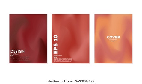 Abstract liquid wave background collection. Gradient colors. Effect of combining dark and light colors. Modern design template for web cover, advertising banner, poster, brochure, flyer. Vector EPS