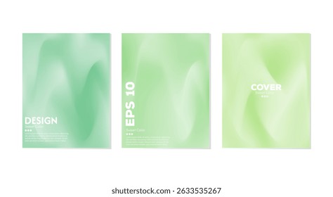 colección de fondo de onda líquida Abstractas. Color degradado verde claro. Efecto de fusión de colores oscuros y claros. Plantilla de diseño moderno para la cubierta del Web, Anuncio del anuncio, cartel, folleto, volante.