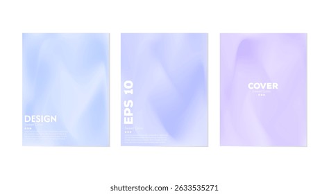 Abstract liquid wave background collection. Gradient pastel colors. Dark and light color merging effect. Modern design template for web cover, ad banner, poster, brochure, flyer.