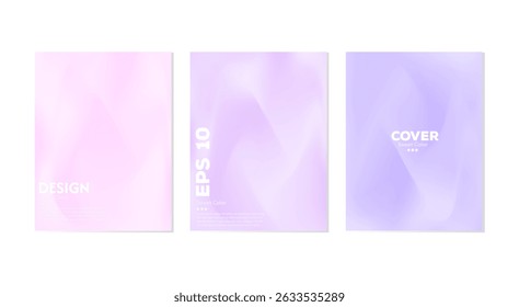 Abstract liquid wave background collection. Gradient pastel colors. Dark and light color merging effect. Modern design template for web cover, ad banner, poster, brochure, flyer.