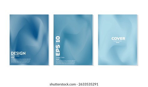 Abstract liquid wave background collection. Gradient colors. Dark and light color merging effect. Modern design template for web cover, ad banner, poster, brochure, flyer.