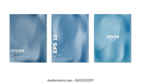 Abstrakte Flüssigkeitssammlung mit Hintergrund. Farbverlauf blau. Dunkler und heller Farbeffekt. Moderne Designvorlage für Web Cover, Werbebanner, Poster, Broschüre, Flyer.