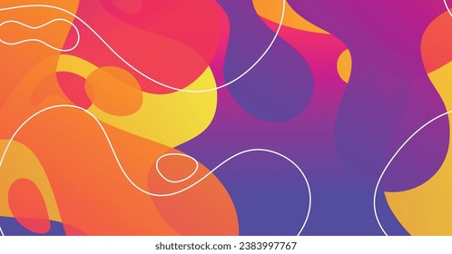 Abstract liquid wave background with colorful background. Fluid wavy shapes design