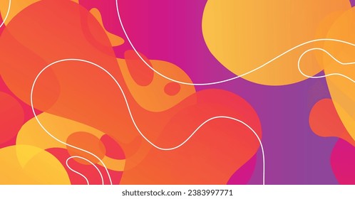 Abstract liquid wave background with colorful background. Fluid wavy shapes design