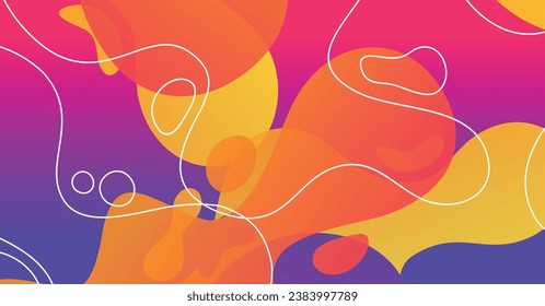 Abstract liquid wave background with colorful background. Fluid wavy shapes design