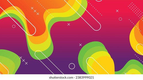 Abstract liquid wave background with colorful background. Fluid wavy shapes design