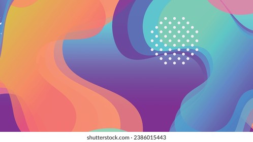 Abstract liquid wave background with colorful background. Fluid wavy shapes design