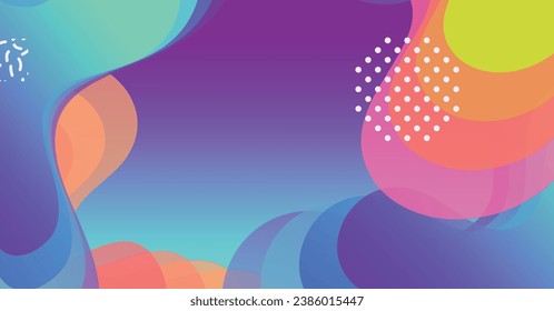 Resumen de fondo de ondas líquidas con fondo colorido. Diseño de formas onduladas fluidas