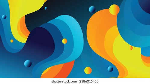 Abstract liquid wave background with colorful background. Fluid wavy shapes design
