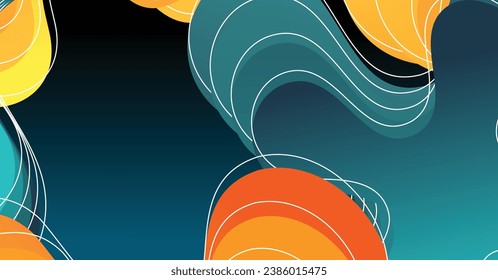 Abstract liquid wave background with colorful background. Fluid wavy shapes design
