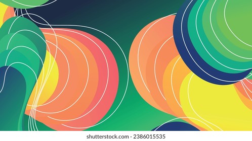 Resumen de fondo de ondas líquidas con fondo colorido. Diseño de formas onduladas fluidas