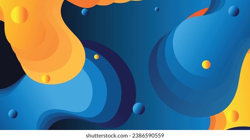 Resumen de fondo de ondas líquidas con fondo colorido. Diseño de formas onduladas fluidas