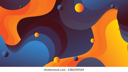 Abstract liquid wave background with colorful background. Fluid wavy shapes design