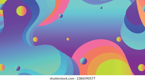Resumen de fondo de ondas líquidas con fondo colorido. Diseño de formas onduladas fluidas