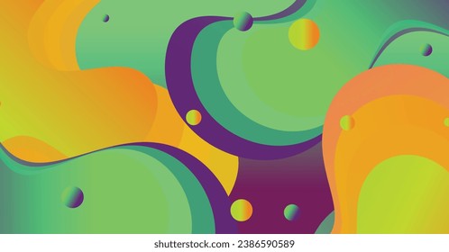 Abstract liquid wave background with colorful background. Fluid wavy shapes design