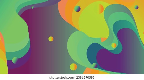 Abstract liquid wave background with colorful background. Fluid wavy shapes design