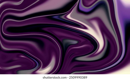 Abstract liquid wave background. Colorful liquify lines. Modern metallic effect background texture.	