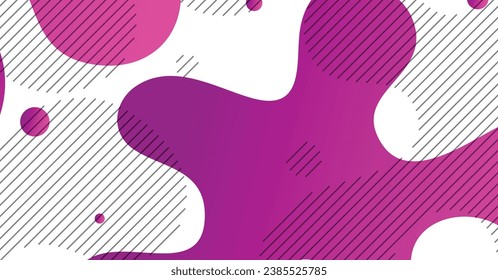 Abstract liquid wave background with magenta and white gradient color background. Fluid wavy shapes design
