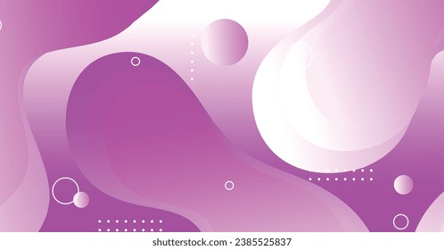 Abstract liquid wave background with magenta and white gradient color background. Fluid wavy shapes design