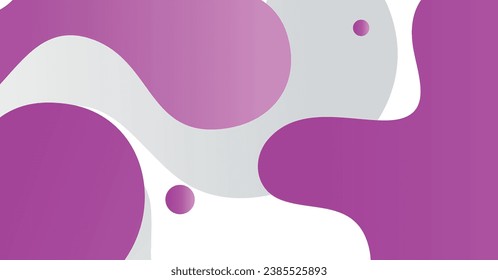 Abstract liquid wave background with magenta and white gradient color background. Fluid wavy shapes design