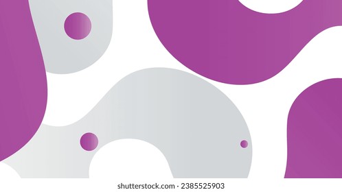 Abstract liquid wave background with magenta and white gradient color background. Fluid wavy shapes design