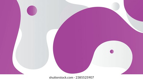 Abstract liquid wave background with magenta and white gradient color background. Fluid wavy shapes design