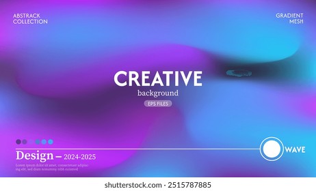 Abstract liquid wave background in pink and blue combination colors. The effect of combining dark and light colors. Modern design template in EPS Vector