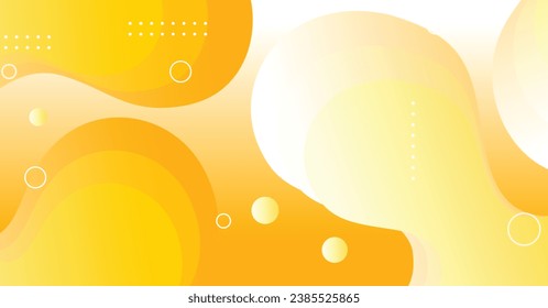 Resumen de fondo de onda líquida con fondo de color gradiente amarillo y blanco. Diseño de formas onduladas fluidas