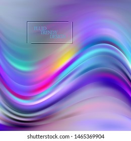 Abstract liquid wave colorful background. Idea for your design.