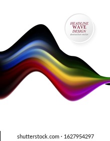 Abstract liquid wave colorful background. Idea for your design.