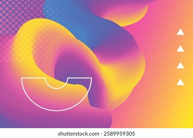 Abstract Liquid Wave Gradient Background