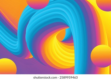 Abstract Liquid Wave Gradient Background