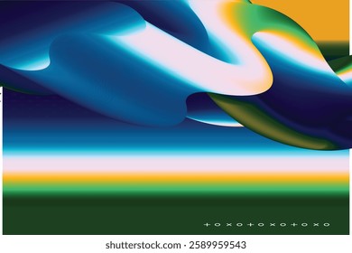 Abstract Liquid Wave Gradient Background