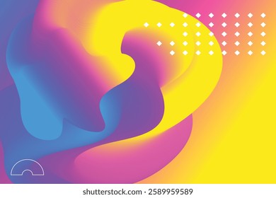 Abstract Liquid Wave Gradient Background