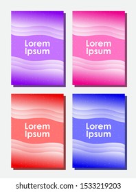 Abstract liquid wave shapes with small snow. Liquid poster. Beautiful bright colors. Vector