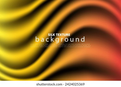 abstract liquid wave or wavy folds of grunge silk texture satin velvet material background, Silky Cloth Fabric Textile Drape with Crease Wavy Folds, Mesh Vector Illustration, iridescent holographic