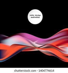 Abstract liquid waveform on dark background. Idea for your project.