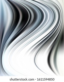 Abstract liquid waveform on a light gray  background. Idea for your project.