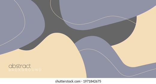 Abstract liquid waves background. Trendy geometric shapes with line composition for banner, cover, fabric print and wallpaper. Vector