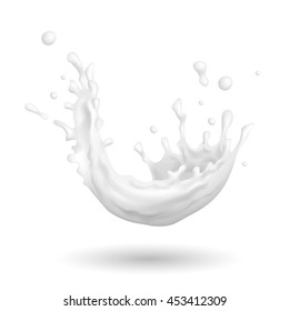 Abstract Liquid White Splash