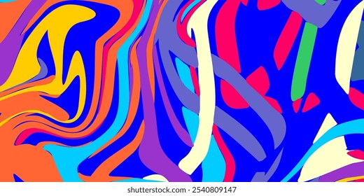Abstract liquid-shaped colorful background. Suitable for banners, fabrics, and interior.